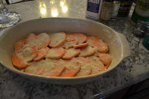 Sweet Potatoes Au Gratin