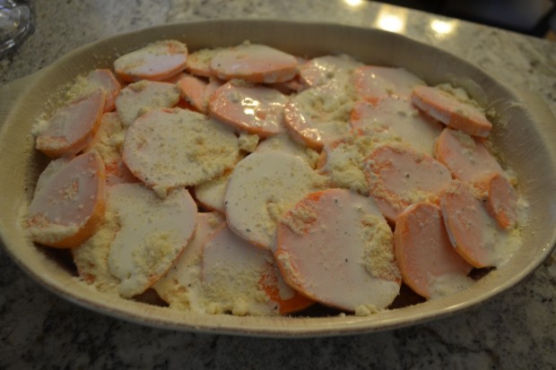 Sweet Potatoes Au Gratin